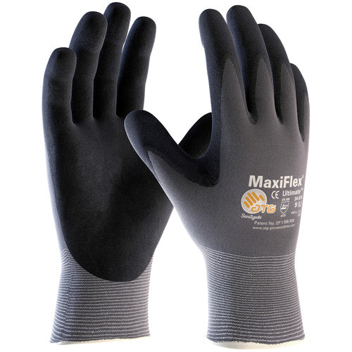 ‎34-874V/XXXL MaxiFlex Seamless Knits - MaxiFlex Ultimate - Gray 15G Nylon Shell - MicroFoam Grip - Vend Pack - Exact Industrial Supply