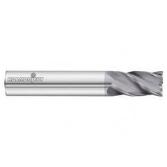 1" Dia. x 5 Overall Length 4-Flute .030 C/R Solid Carbide SE End Mill-Round Shank-Center Cut-FC18 - All Tool & Supply