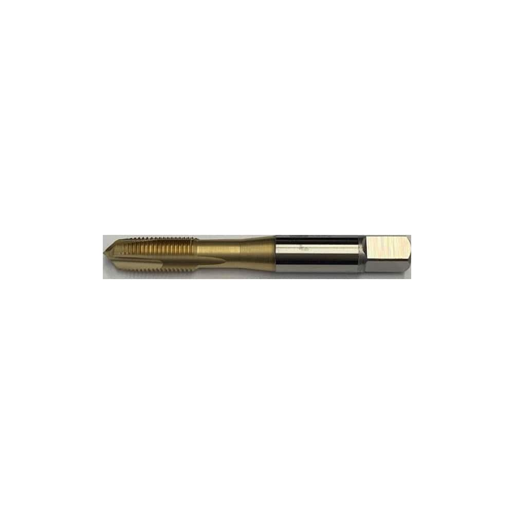 Spiral Point Tap: 1/4-28, UNF, 3 Flutes, 3 to 5, 2B, Vanadium High Speed Steel, TIN Finish 0.591″ Thread Length, 2.5″ OAL, Right Hand, H7, Series ZELX SS