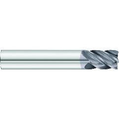 3/4 x 3/4 x 1 x 6 OAL .030 C/R 5 Flute Necked Carbide End Mill - Round Shank-AlCrN Coated - All Tool & Supply