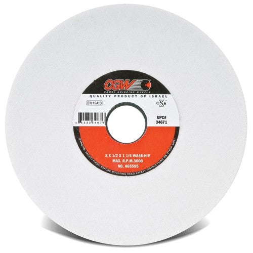 7″ × 1/4″ × 1 1/4″ - WA120 KV - T1 - White Grinding Wheel - All Tool & Supply