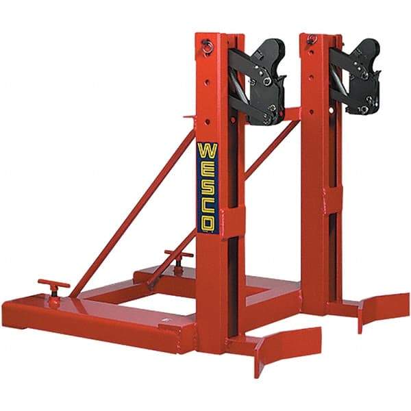 Wesco Industrial Products - 1,000 Lb Load Capacity, 16, 30, 55 & 85 Gal Drum Grab - 33-1/4" Wide x 34" High, Steel Wheels - All Tool & Supply