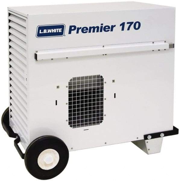 LB White - 170,000 BTU Rating, Ductable Unit Heater - 4,000 Sq Ft Max Heating Area, 100 Lb Capacity, Fuel with Propane - All Tool & Supply