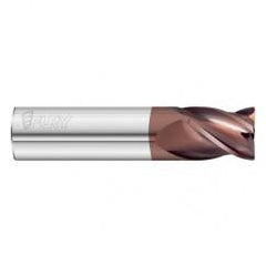 1" Dia. x 4 Overall Length 4-Flute .090 C/R Solid Carbide SE End Mill-Round Shank-Center Cut-FC20 - All Tool & Supply