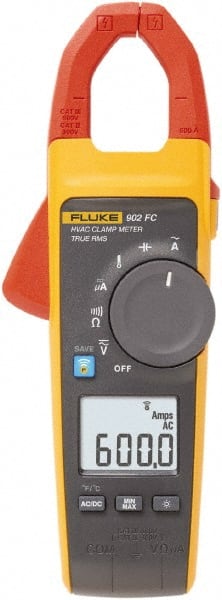 Fluke - 902 FC, CAT IV, CAT III, Digital True RMS HVAC Clamp Meter with 1.1811" Clamp On Jaws - All Tool & Supply