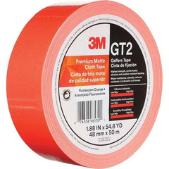 3M - 50m x 48mm x 11 mil Fluorescent Orange Cotton Cloth Gaffers Tape - All Tool & Supply