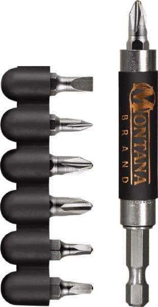 Montana - 8 Piece, Compact Screw Guide - 0.05 to 1/4" Hex, #2, 1/4" Drive - All Tool & Supply