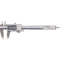 Mitutoyo - 0 to 6" Range 0.01mm Resolution, Electronic Caliper - Steel with 40mm Carbide-Tipped Jaws, 0.001" Accuracy - All Tool & Supply