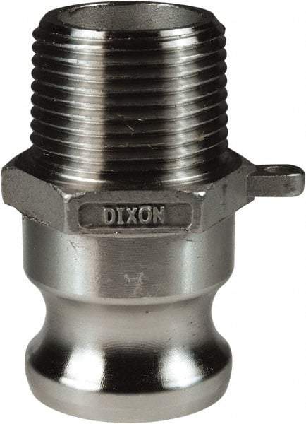 Dixon Valve & Coupling - 4" Stainless Steel Cam & Groove Suction & Discharge Hose Male Adapter Male NPT Thread - Part F, 4" Thread, 100 Max psi - All Tool & Supply