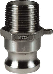 Dixon Valve & Coupling - 2-1/2" Stainless Steel Cam & Groove Suction & Discharge Hose Male Adapter Male NPT Thread - Part F, 2-1/2" Thread, 150 Max psi - All Tool & Supply