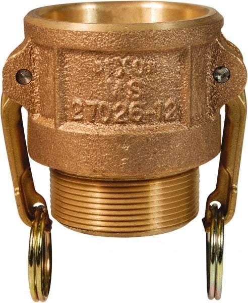 Dixon Valve & Coupling - 4" Brass Cam & Groove Suction & Discharge Hose Female Coupler Male NPT Thread - Part B, 4" Thread, 100 Max psi - All Tool & Supply