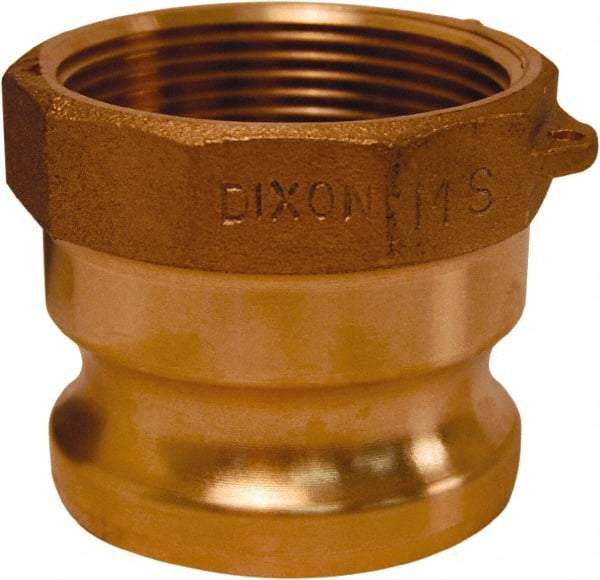 Dixon Valve & Coupling - 4" Brass Cam & Groove Suction & Discharge Hose Male Adapter Female NPT Thread - Part A, 4" Thread, 100 Max psi - All Tool & Supply