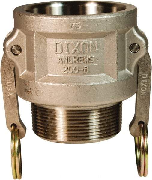 Dixon Valve & Coupling - 6" Stainless Steel Cam & Groove Suction & Discharge Hose Female Coupler Male NPT Thread - Part B, 6" Thread, 75 Max psi - All Tool & Supply