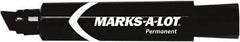 Marks-A-Lot - Black Permanent Marker - Chisel Tip, AP Nontoxic Ink - All Tool & Supply