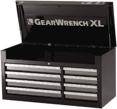 GearWrench - 1 Compartment 8 Drawer Tool Chest - 41" Wide x 18-1/4" Deep x 20-1/2" High, Steel, Black/Silver - All Tool & Supply