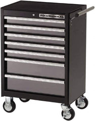 GearWrench - 7 Drawer 880 Lb Capacity Steel Tool Roller Cabinet - 26-1/2" Wide x 39" High x 18" Deep, Ball Bearing Drawer Slides, Black/Silver - All Tool & Supply