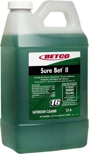 Betco - 2 L Jug Foam Bathroom Cleaner - Citrus Scent, Disinfectant, Soap Scum Remover - All Tool & Supply