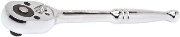 Crescent - 3/8" Drive Pear Head Quick-Release Ratchet - Full Polish Chrome Finish, 10" OAL, 72 Gear Teeth - All Tool & Supply