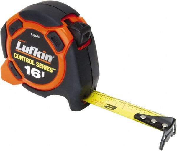 Lufkin - 16' x 1-3/16" Tape Measure - 1/16" Graduation, A5 Graduation Style - All Tool & Supply