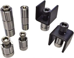 Mitee-Bite - 0.0625 to 0.03" Expansion Diam, 2,500 Lb Holding Force, 5/16-18 Mounting Screw, Stainless Steel ID Expansion Clamp - 1/16" Flange Diam, 1/16" Flange Thickness, 1/2" Mount Hole Diam, 1 Mount Hole, 1-7/8" Overall Height - All Tool & Supply