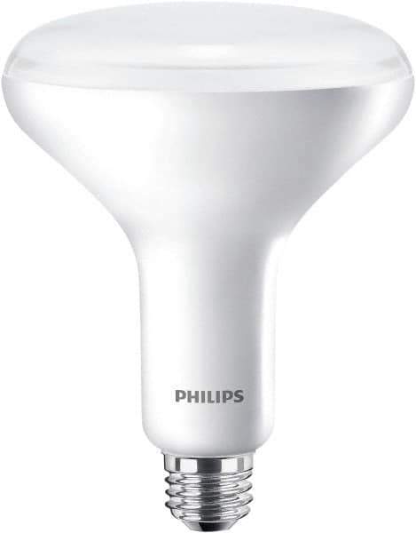 Philips - 9 Watt LED Flood/Spot Medium Screw Lamp - 2,700°K Color Temp, 650 Lumens, 120 Volts, Dimmable, Shatter Resistant, BR40, 25,000 hr Avg Life - All Tool & Supply