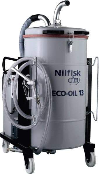 Nilfisk - 48 Gal, Painted Steel Tank, Wet, Machine Shop Vacuum Cleaner - 14.1 Amps - All Tool & Supply