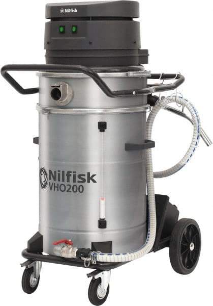 Nilfisk - 14 Gal, Painted Steel Tank, Dry, Machine Shop Vacuum Cleaner - 13.3 Amps - All Tool & Supply