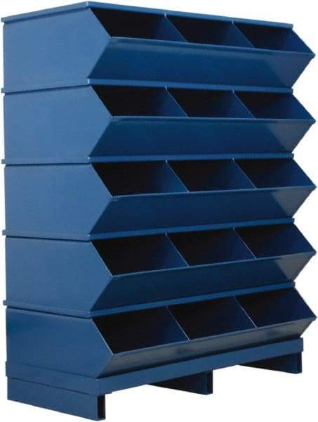 Stackbin - 5 Bin, Shelving Unit with Openings & Base - 37" Wide x 46-7/8" High - All Tool & Supply