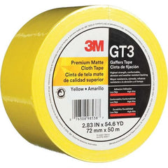 3M - 50m x 72mm x 11 mil Yellow Cotton Cloth Gaffers Tape - All Tool & Supply