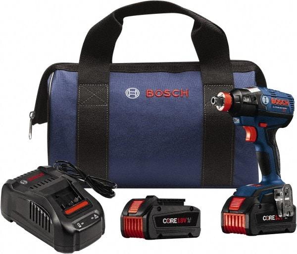 Bosch - 18 Volt, 1/4" Drive, 1,650 In/Lb Torque, Cordless Impact Driver - 2800 RPM, 2 Lithium-Ion Batteries Included - All Tool & Supply