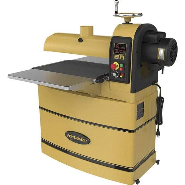 Powermatic - 5" Diam x 22" Long, Single Phase Floor Drum Sanding Machine - 4" Sanding Depth, 2-3/8 to 4" Thick x 44" Wide Workpiece - All Tool & Supply