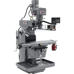 Jet - 10" Table Width x 50" Table Length, Electronic Variable Speed Control, 3 Phase Knee Milling Machine - 3 hp - All Tool & Supply