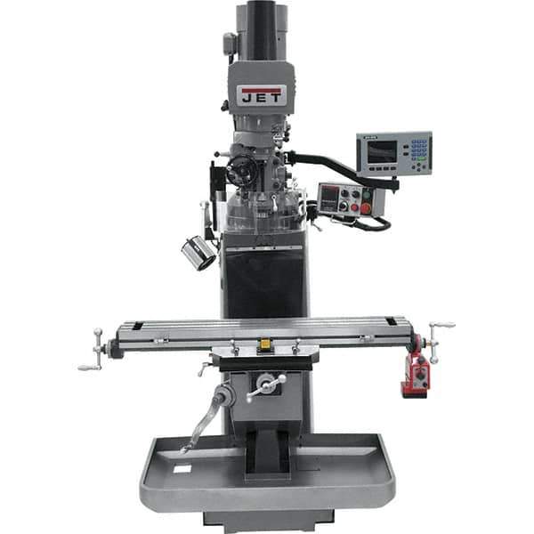 Jet - 9" Table Width x 49" Table Length, Electronic Variable Speed Control, 3 Phase Knee Milling Machine - 3 hp - All Tool & Supply