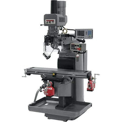 Jet - 10" Table Width x 50" Table Length, Electronic Variable Speed Control, 3 Phase Knee Milling Machine - 3 hp - All Tool & Supply