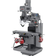 Jet - 10" Table Width x 50" Table Length, Electronic Variable Speed Control, 3 Phase Knee Milling Machine - 3 hp - All Tool & Supply