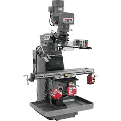 Jet - 9" Table Width x 49" Table Length, Electronic Variable Speed Control, 3 Phase Knee Milling Machine - 3 hp - All Tool & Supply