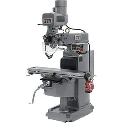 Jet - 10" Table Width x 50" Table Length, Electronic Variable Speed Control, 3 Phase Knee Milling Machine - 3 hp - All Tool & Supply