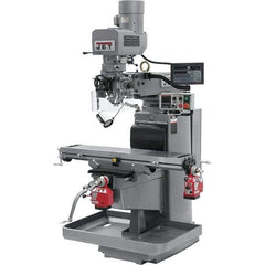 Jet - 10" Table Width x 50" Table Length, Electronic Variable Speed Control, 3 Phase Knee Milling Machine - 3 hp - All Tool & Supply