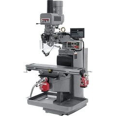 Jet - 10" Table Width x 50" Table Length, Electronic Variable Speed Control, 3 Phase Knee Milling Machine - 3 hp - All Tool & Supply