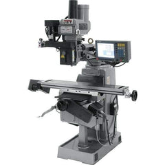 Jet - 9" Table Width x 49" Table Length, Electronic Variable Speed Control, 3 Phase Knee Milling Machine - R8 Spindle Taper, 3 hp - All Tool & Supply