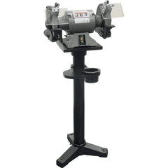 Jet - 8" Wheel Diam x 1" Wheel Width, 1 hp Bench Grinder - 1 Phase, 3,450 Max RPM, 115 Volts - All Tool & Supply