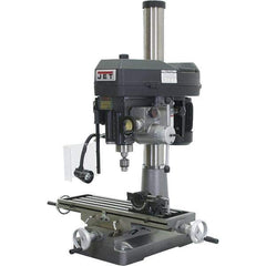 Jet - 1 Phase, 15-7/8" Swing, Step Pulley Mill Drill Combination - 31-3/4" Table Length x 9-1/2" Table Width, 20-1/2" Longitudinal Travel, 2 hp, 230 Volts - All Tool & Supply