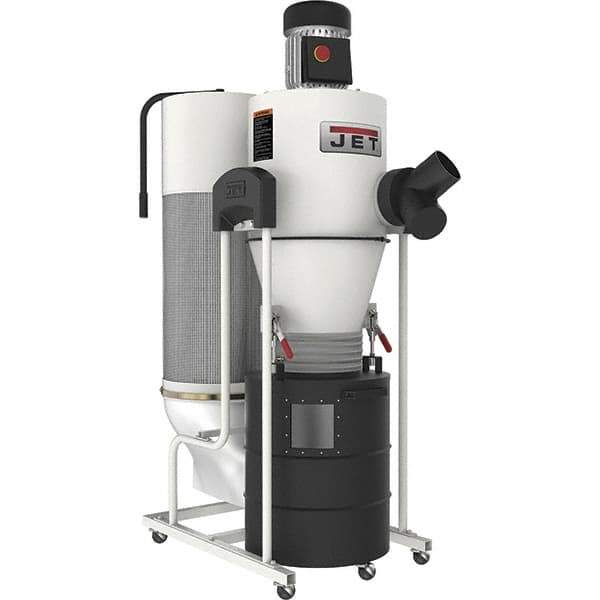 Jet - 1µm, 115 Volt Portable Dust Collector - 22" Long x 47" Deep x 67-9/16" High, 4" Connection Diam, 6,396' per min Air Flow - All Tool & Supply