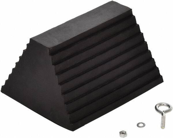 Vestil - 9-1/4" Wide x 6" High x 8" Deep, Rubber Wheel Chock - All Tool & Supply