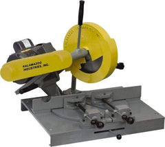 Kalamazoo - 10" Blade Diam, 5/8" Arbor Hole, Miter Chop & Cutoff Saw - 3,450 RPM, 3 hp, 220/440 Volts, 1 or 3 Phase - All Tool & Supply