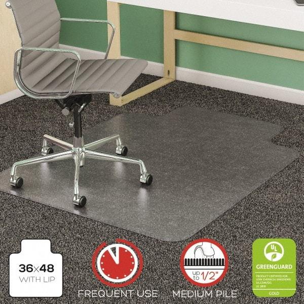 Deflect-o - 48" Long x 36" Wide, Chair Mat - Rectangular, Beveled Edge Style - All Tool & Supply