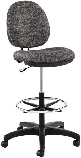 ALERA - 19-1/2 Inch Wide x 26-3/4 Inch Deep x 51-1/8 Inch High, Swivel Base, Swivel Task Chair - 100% Acrylic Seat, Graphite Gray - All Tool & Supply