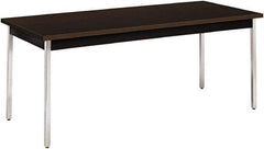 Hon - 30" Long x 72" Wide x 29" High Stationary Utility Tables - 1-1/8" Thick, Mocha & Black, High Pressure Laminate - All Tool & Supply