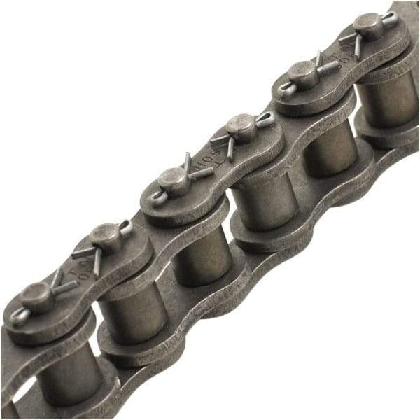 Tritan - 2-1/2" Pitch, ANSI 200, Cottered Single Strand Roller Chain - Chain No. 200C, 79,538 Lb. Capacity, 10 Ft. Long, 1-9/16" Roller Diam, 1.49" Roller Width - All Tool & Supply