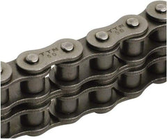 Tritan - 3/4" Pitch, ANSI 60-2, Double Strand Roller Chain - Chain No. 60-2, 14,298 Lb. Capacity, 100 Ft. Long, 15/32" Roller Diam, 0.495" Roller Width - All Tool & Supply